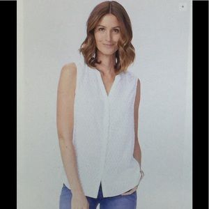 NWT NYDJ Sleeveless Pintuck Blouse